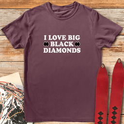 Big Black Diamonds T Shirt Gift For Skier