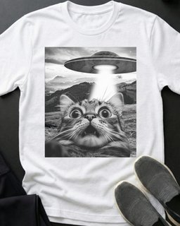Ufo Kitty Tee Gift For Cat Lover