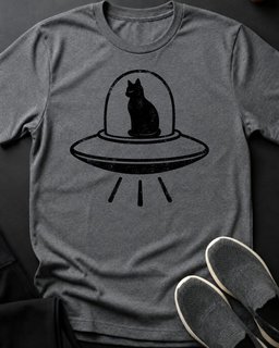 Ufo Cat Tee Gift For Cat Lover