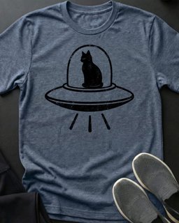Ufo Cat Tee Gift For Cat Lover