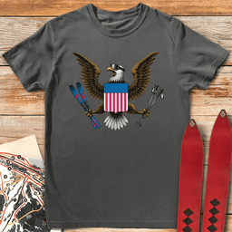 American Ski Eagle T Shirt Gift For Skier