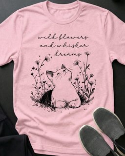 Whisker Dreams Tee Gift For Cat Lover