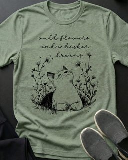 Whisker Dreams Tee Gift For Cat Lover