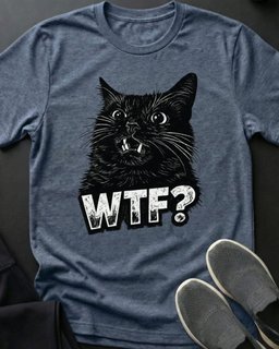 Wtf Tee Gift For Cat Lover