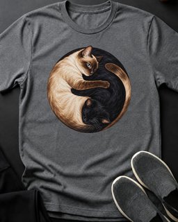Yin Yang Cats Tee Gift For Cat Lover