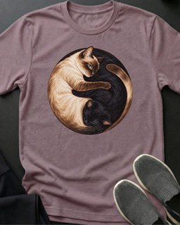 Yin Yang Cats Tee Gift For Cat Lover
