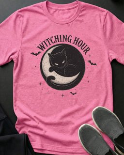 Witching Hour Tee Gift For Cat Lover