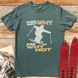 Ask Why Not T Shirt Gift For Skier