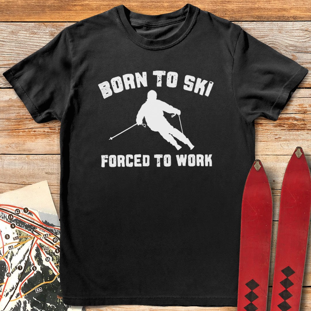 Born To Ski T Shirt Gift For Skier