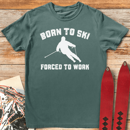 Born To Ski T Shirt Gift For Skier