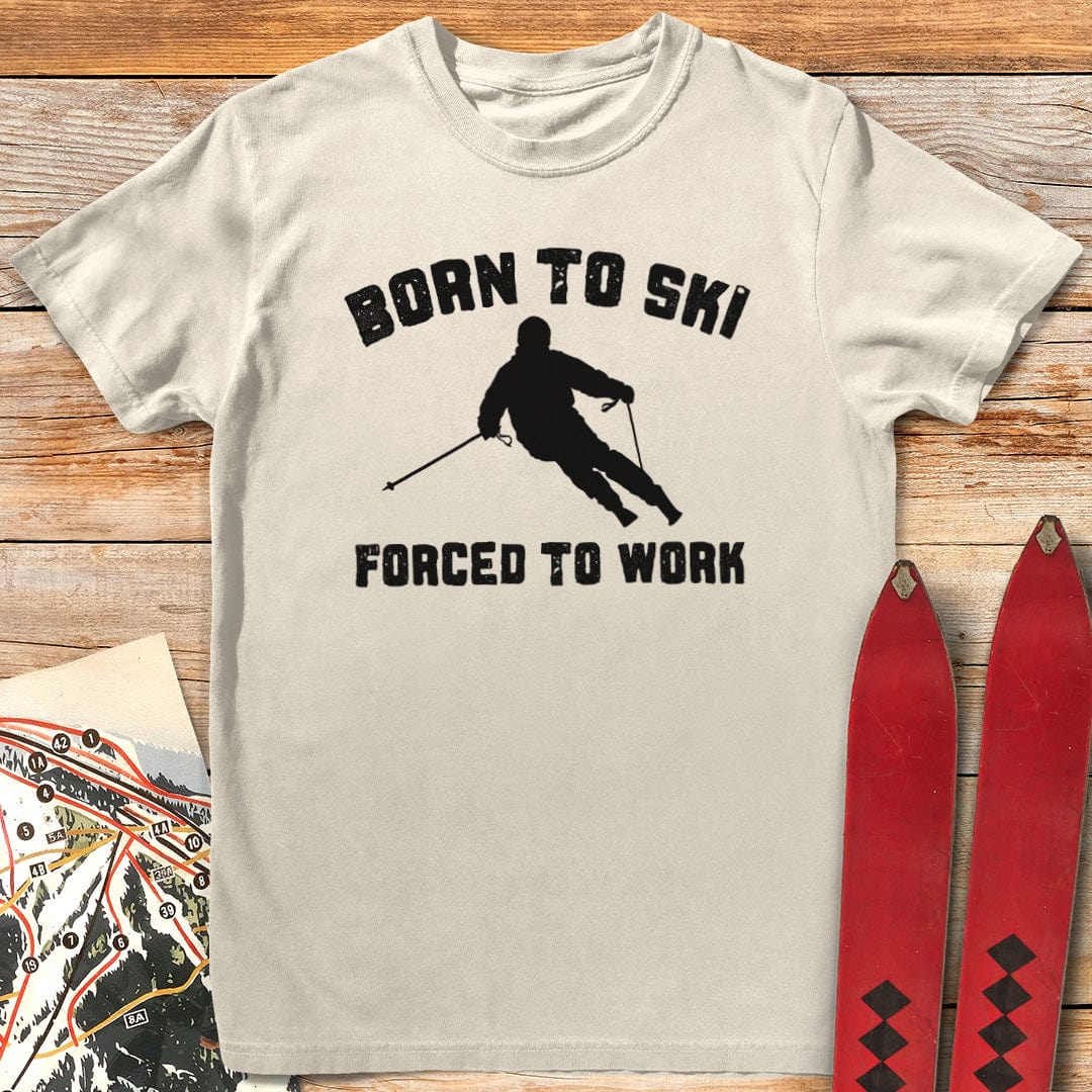 Born To Ski T Shirt Gift For Skier