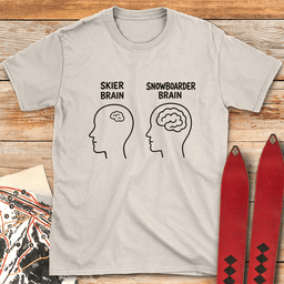 Big Brain Snowboarder T Shirt Gift For Snowboarder