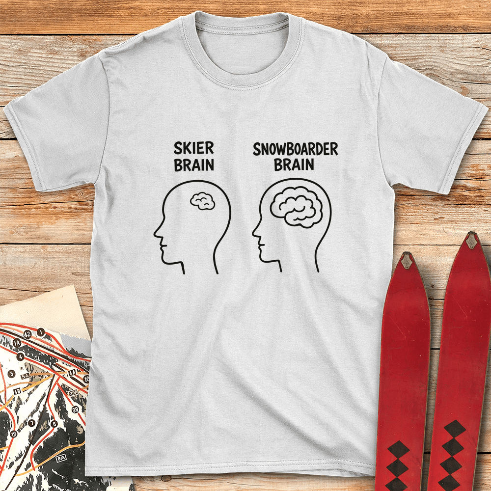 Big Brain Snowboarder T Shirt Gift For Snowboarder