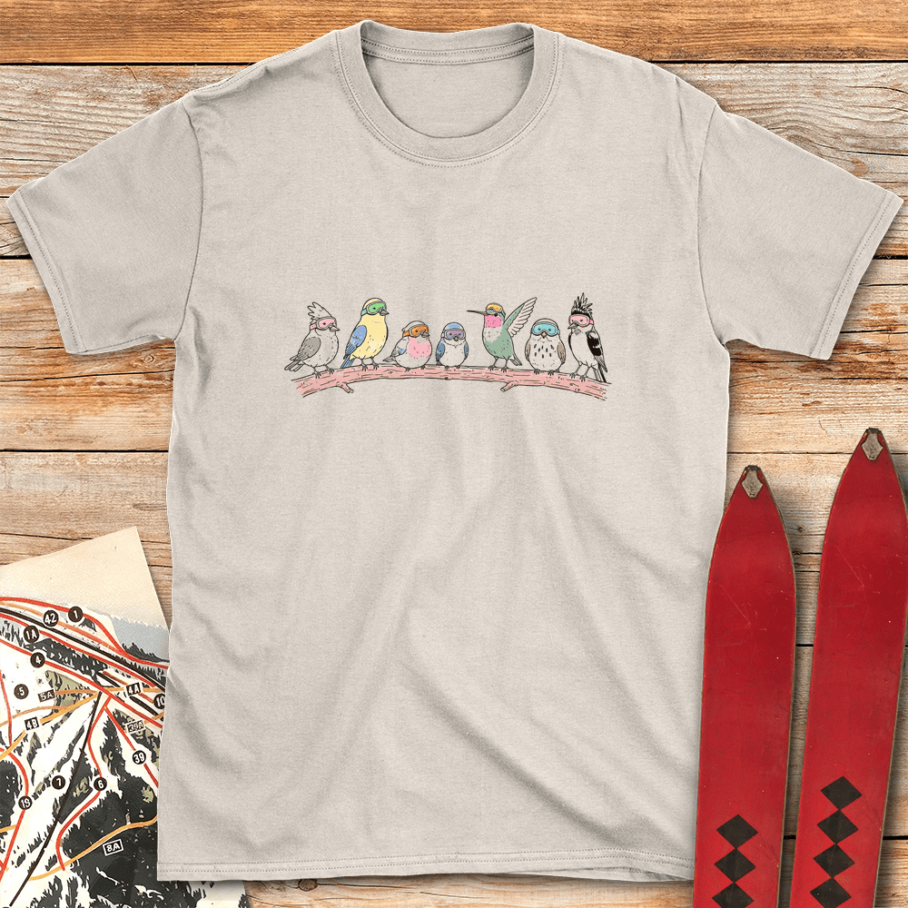 Bird Branch Shredders T Shirt Gift For Skier