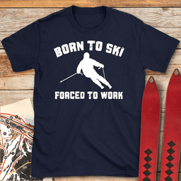 Born To Ski T Shirt Gift For Skier
