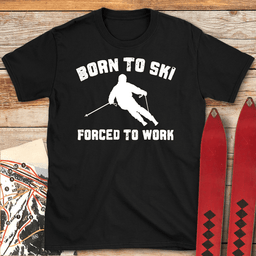 Born To Ski T Shirt Gift For Skier