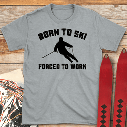 Born To Ski T Shirt Gift For Skier