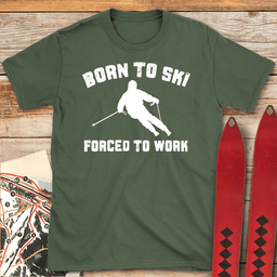 Born To Ski T Shirt Gift For Skier