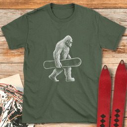 Board Yeti T Shirt Gift For Skier