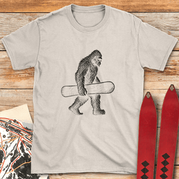 Board Yeti T Shirt Gift For Skier