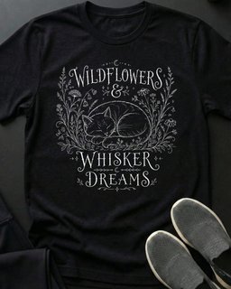 Wildflowers Tee Gift For Cat Lover