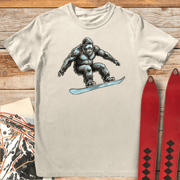 Big Foot Board T Shirt Gift For Skier