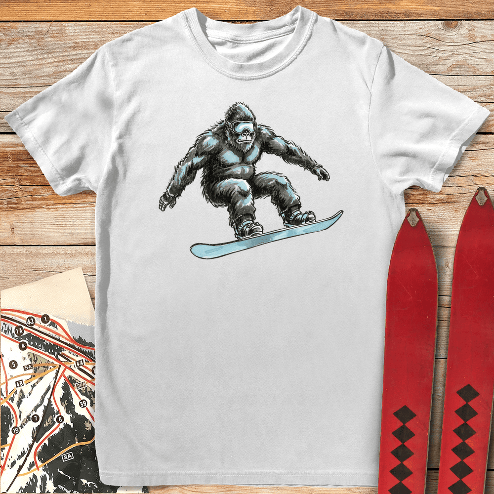 Big Foot Board T Shirt Gift For Skier