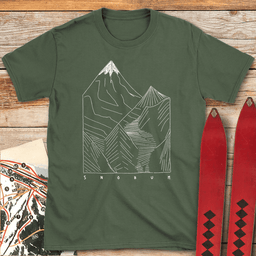 Alpine Freehand T Shirt Gift For Skier