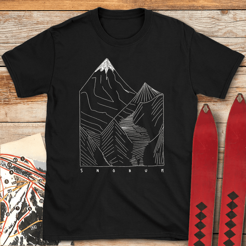 Alpine Freehand T Shirt Gift For Skier