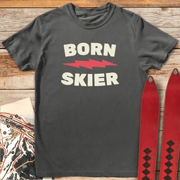Born Skier T Shirt Gift For Skier