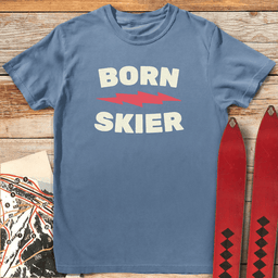 Born Skier T Shirt Gift For Skier