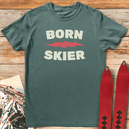 Born Skier T Shirt Gift For Skier