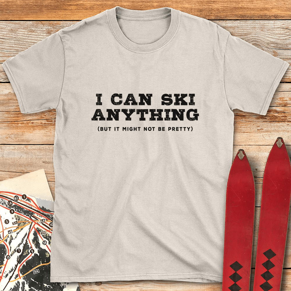 Anything Mostly T Shirt Gift For Skier