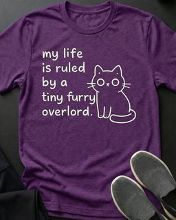 Tiny Overlord Tee Gift For Cat Lover