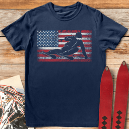 American Carve T Shirt Gift For Skier