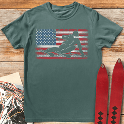 American Carve T Shirt Gift For Skier