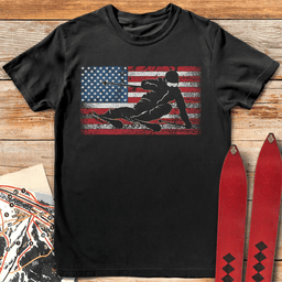 American Carve T Shirt Gift For Skier