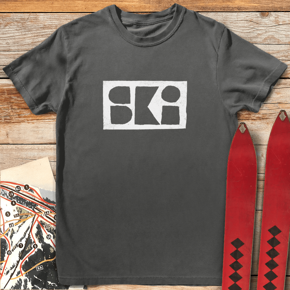 Abstract Ski T Shirt Gift For Skier