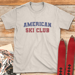 American Ski Club T Shirt Gift For Skier