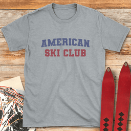 American Ski Club T Shirt Gift For Skier