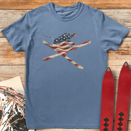 American Freeskier T Shirt Gift For Skier