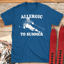 Allergic To Summer T Shirt Gift For Skier