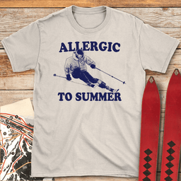 Allergic To Summer T Shirt Gift For Skier