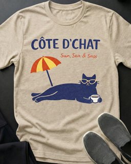 Sun Sea Sass Tee Gift For Cat Lover
