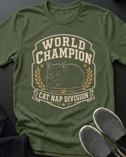 World Champion Tee Gift For Cat Lover