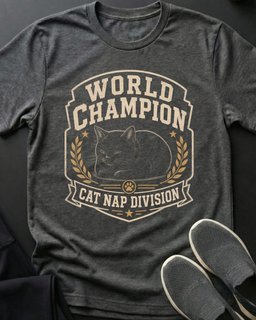World Champion Tee Gift For Cat Lover