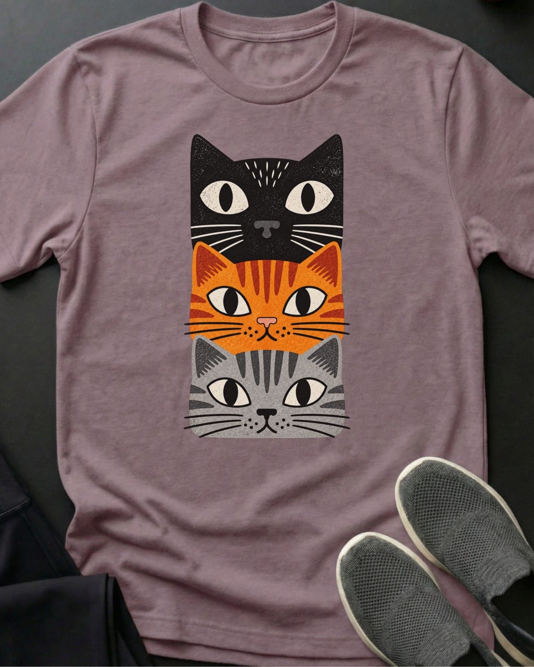 Triple Stack Tee Gift For Cat Lover