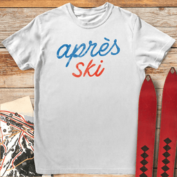 Après Script T Shirt Gift For Skier