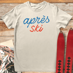 Après Script T Shirt Gift For Skier