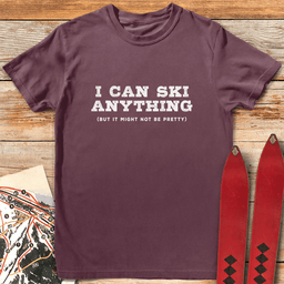 Anything Mostly T Shirt Gift For Skier